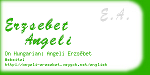 erzsebet angeli business card