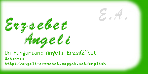 erzsebet angeli business card